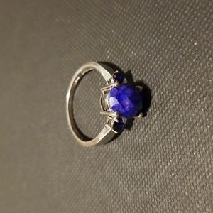 Sterling silver ring with beautiful blue stone